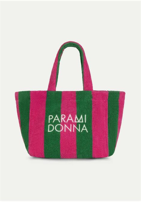 Borsa con logo PARAMIDONNA KIDS | MEDIUM TOTE BAGFUCHSIA/EMERALD